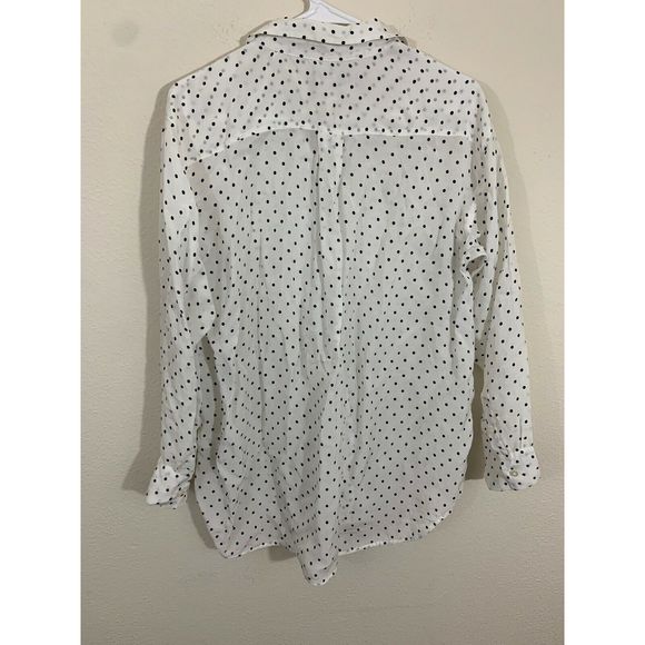 Everlane Polka Dot Button Front Shirt Size 6 - Picture 7 of 10
